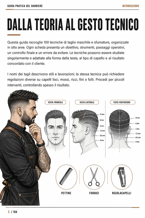 Pagina della guida di taglio maschile 1